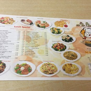 Jin Jin China - the menu of the restaurant - Chinese Near Me - Raleigh, North Carolina