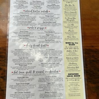 Island Lava Java - 9/2025 menu - American Near Me - Kailua Kona, Hawaii