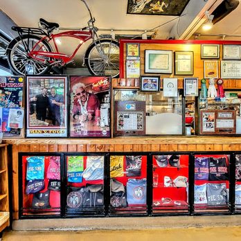 The Sink - a bicycle hanging on the wall - Pizza Near Me - Boulder, Colorado The Sink - a bicycle hanging on the wall - Pizza Near Me - Boulder, Colorado