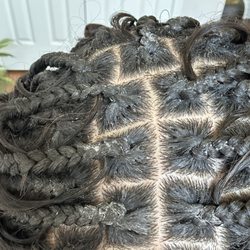 Ultimate Braiding - 24 hours after being serviced waxy buildup on dry hair