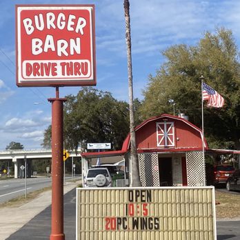 Burger Barn - a sign for a drive thru - Burgers Near Me - Hawthorne, Florida Burger Barn - a sign for a drive thru - Burgers Near Me - Hawthorne, Florida