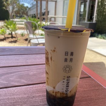 Sunright Tea Studio - Brown Sugar Milk Tea Boba. 100% Sweet w/less ice. - Bubble Tea Near Me - Costa Mesa, California Sunright Tea Studio - Brown Sugar Milk Tea Boba. 100% Sweet w/less ice. - Bubble Tea Near Me - Costa Mesa, California