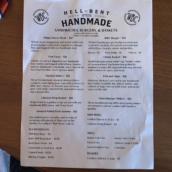 Watertown Brewing Co. - Menu front - Breweries Near Me - Watertown, South Dakota