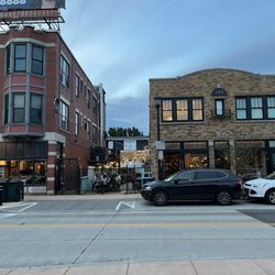 Beacon Grille - Store front and gated outdoor dining.