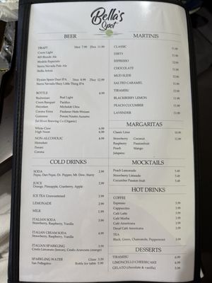 Menu photo 5 Bella's Spot Martinez, CA