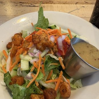 Pizz'A Chicago - House salad with a side of honey mustard dressing - Pizza Near Me - Santa Clara, California Pizz'A Chicago - House salad with a side of honey mustard dressing - Pizza Near Me - Santa Clara, California