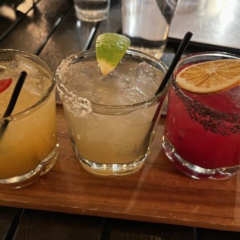 Latitude 34 - Trio flight! Mmmm all good red prickly pear is the best! - New American Near Me - Camarillo, California