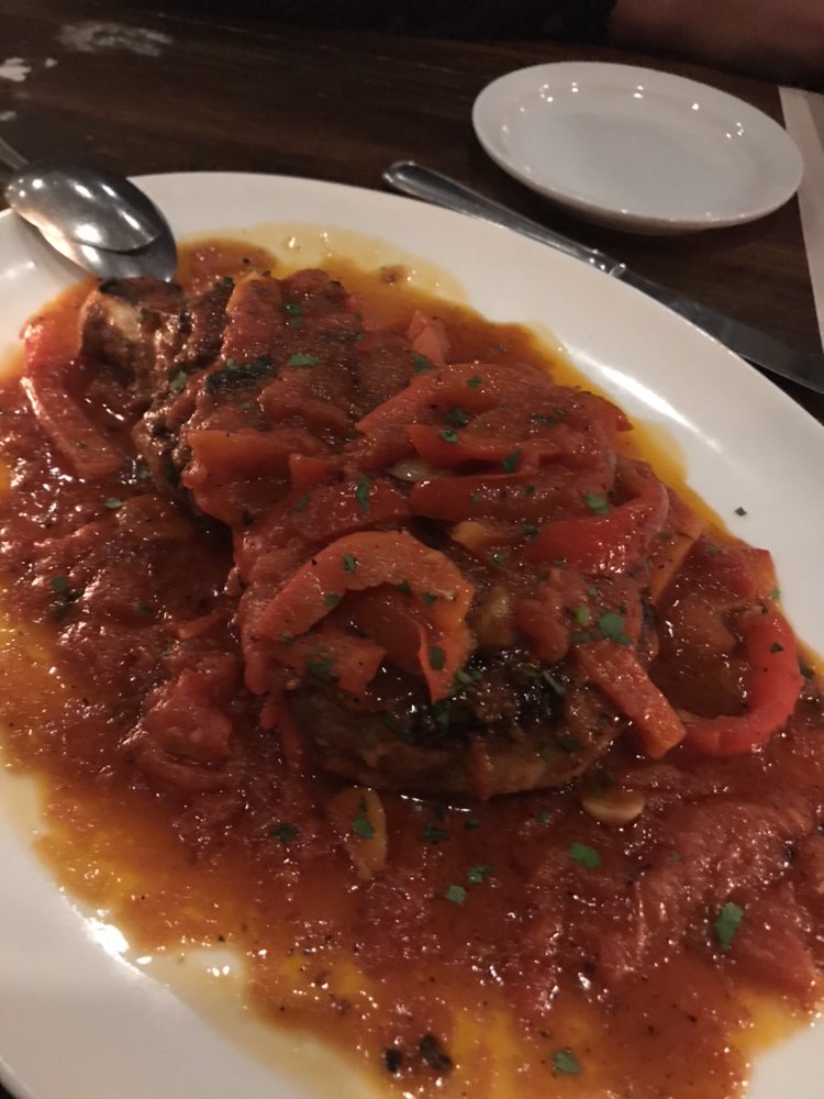Order Veal Scaloppine Pizzaiola food online from Venere Restaurant store, Westbury on bringmethat.com