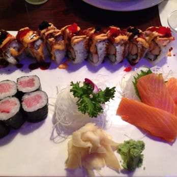 Sushi Time - Wow! Blackhawks roll, yellow tail maki and smoked salmon sashimi. Sushi Time rocks! - Sushi Bars Near Me - Elmhurst, Illinois Sushi Time - Wow! Blackhawks roll, yellow tail maki and smoked salmon sashimi. Sushi Time rocks! - Sushi Bars Near Me - Elmhurst, Illinois