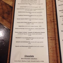 Cru Gastro Lounge - Menu left