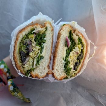 SubVegan - the veggie sandwich, no tomato, no pepperoncini, no balsamic, adding pesto - Sandwiches Near Me - Santa Ana, California SubVegan - the veggie sandwich, no tomato, no pepperoncini, no balsamic, adding pesto - Sandwiches Near Me - Santa Ana, California