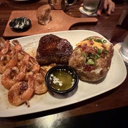 8oz 6oz. Renegade Sirloin with 8ct. Redrock Grilled Shrimp 8oz 6oz. Renegade Sirloin with 8ct. Redrock Grilled Shrimp