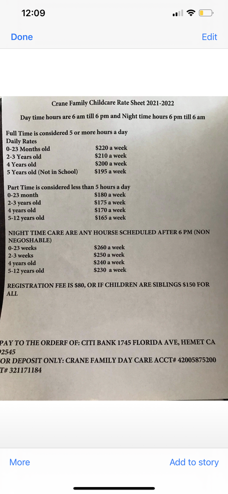 Crane Family Daycare - childcare center in San Jacinto, CA