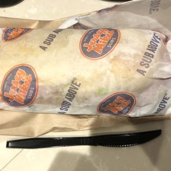Jersey Mike's Subs - When you order a giant sub and only get this. Thanks for taking my money and giving me half the amount I had ordered. - Fast Food Near Me - San Diego, California Jersey Mike's Subs - When you order a giant sub and only get this. Thanks for taking my money and giving me half the amount I had ordered. - Fast Food Near Me - San Diego, California