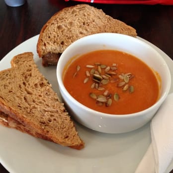 Coffee Fix - Tomato and Lentil soup with a Sausage Sandwich... Fabulous :) - Cafes Near Me - Gatley, XGM