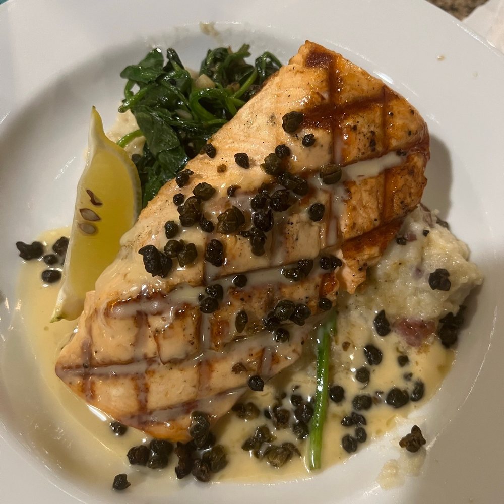 The Mansion - Grilled salmon - New American Near Me - Melbourne, Florida The Mansion - Grilled salmon - New American Near Me - Melbourne, Florida