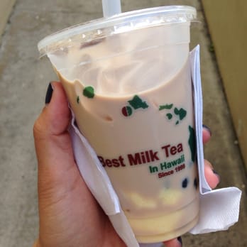 Coffee or Tea? - Milk tea with custard & tapioca balls - Bubble Tea Near Me - Aiea, Hawaii