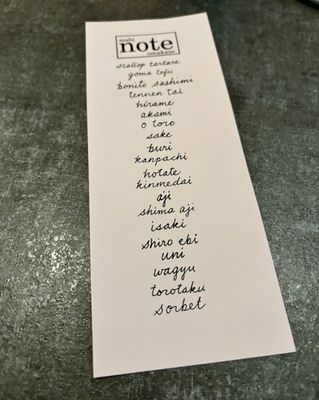 Menu photo 2 Sushi Note Omakase Beverly Hills, CA