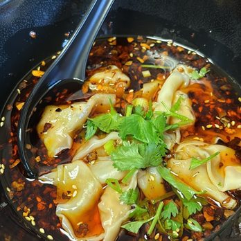 Lucky Dumpling - Spicy Wonton in Spicy Chili Sauce - Chinese Near Me - Rancho Cucamonga, California Lucky Dumpling - Spicy Wonton in Spicy Chili Sauce - Chinese Near Me - Rancho Cucamonga, California