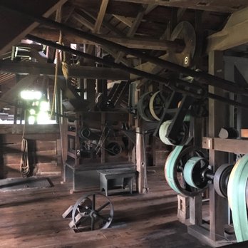 Bonneyville Mill County Park - Upstairs, you can see the workings of the mill - Parks Near Me - Bristol, Indiana