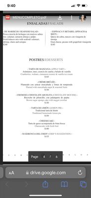 Menu photo 4 Boquinete Puerto Morelos, ROO Menu photo 4 Boquinete Puerto Morelos, ROO