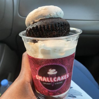 Smallcakes - OMG...Oreo cupcake with vanilla ice cream. - Cupcakes Near Me - Newport News, Virginia Smallcakes - OMG...Oreo cupcake with vanilla ice cream. - Cupcakes Near Me - Newport News, Virginia