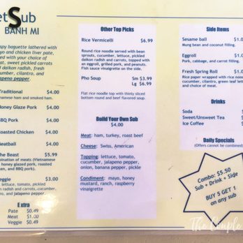 Viet Sub - Menu - Vietnamese Near Me - Roanoke, Virginia Viet Sub - Menu - Vietnamese Near Me - Roanoke, Virginia