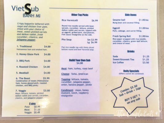 Menu photo 8 Viet Sub Roanoke, VA Menu photo 8 Viet Sub Roanoke, VA