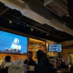 Several large screen TVs available throughout the restaurant