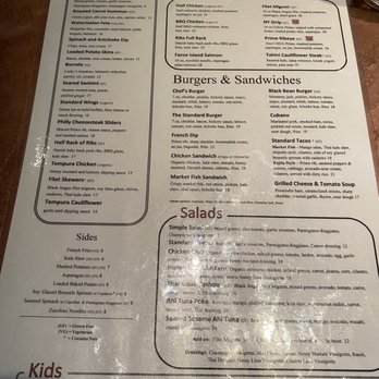 Millburn Standard - Menu - Cocktail Bars Near Me - Millburn, New Jersey