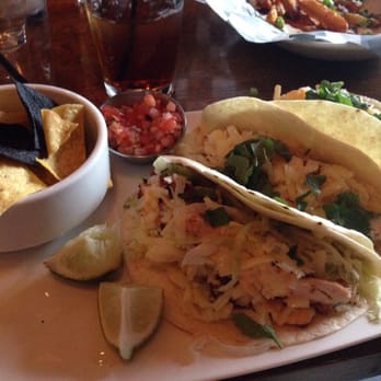 The Oak Barrel - Amish Chicken Tacos with white cheddar, fresh cilantro, and pico. - Brasseries Near Me - Valley View, Ohio The Oak Barrel - Amish Chicken Tacos with white cheddar, fresh cilantro, and pico. - Brasseries Near Me - Valley View, Ohio