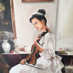 SJ Art - Passion and purity oil painting 30" X 40" - oil painting