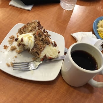 Luby's - The carrot cake is delish...  Gotta get the coffee with it. Coffee is free if ordered after your meal to eat with dessert. - American Near Me - San Antonio, Texas