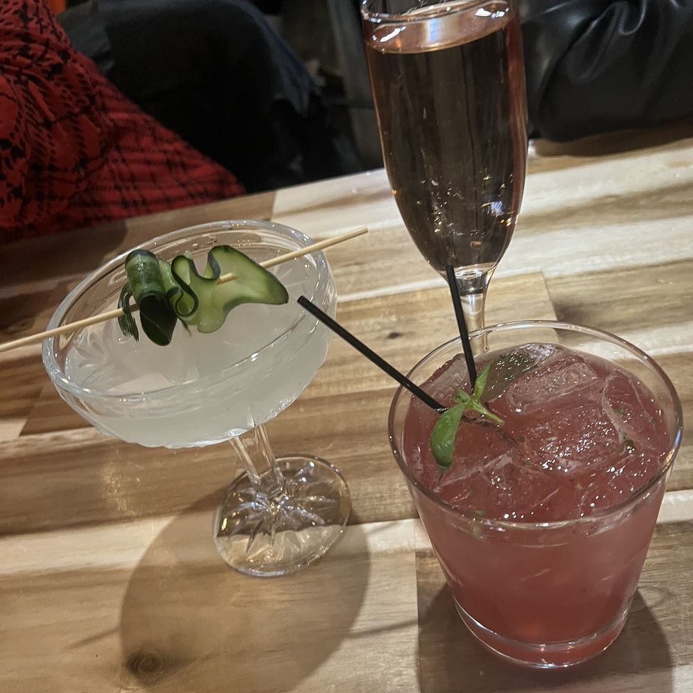 Publik Draft House - Jalapeño Cucumber Martini, Basil Bramble and Mionetto Prosecco (great drinks) - Pubs Near Me - Atlanta, Georgia Publik Draft House - Jalapeño Cucumber Martini, Basil Bramble and Mionetto Prosecco (great drinks) - Pubs Near Me - Atlanta, Georgia