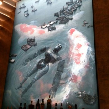 Animae - Wall mural behind the bar - Asian Fusion Near Me - San Diego, California