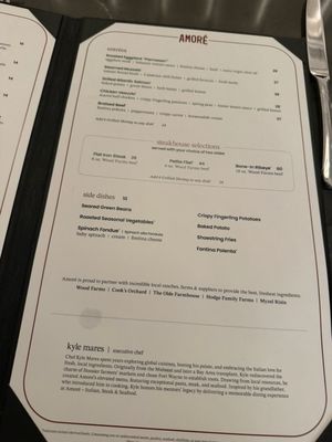 Menu photo 3 Amore Fort Wayne, IN