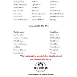 The Bottom Bar & Grill - This weeks meat in the menu