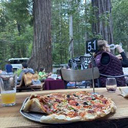 Delicious the kitchen sink pizza! Delicious.