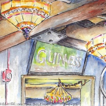 The Dubliner on the Delaware - Sketch of bar area ceiling - Irish Near Me - New Hope, Pennsylvania The Dubliner on the Delaware - Sketch of bar area ceiling - Irish Near Me - New Hope, Pennsylvania