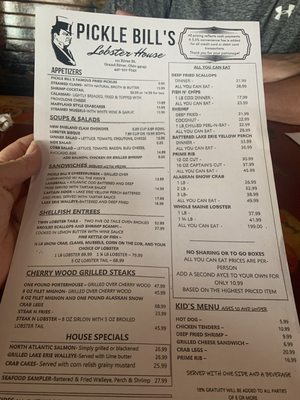 Menu photo 5 Pickle Bill's Lobster House Grand River, OH Menu photo 5 Pickle Bill's Lobster House Grand River, OH