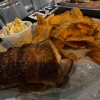 Paladin Bar & Grill - Special: bacon wrapped Mahi with slaw and housemate made chips... delicious - American Near Me - Stephens City, Virginia