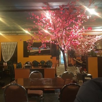 SAIGON'S CORNER Authentic Vietnamese Cuisine - They brought the outdoors indoors - pink blossoms! - Vietnamese Near Me - Iowa City, Iowa