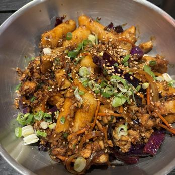 Noodlelove - ddukbokki with ground chicken - Asian Fusion Near Me - New York, New York Noodlelove - ddukbokki with ground chicken - Asian Fusion Near Me - New York, New York