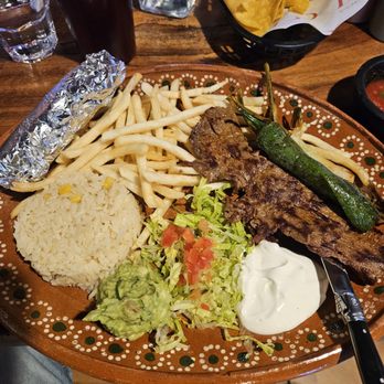 DGO Cocina Cantina - Carne asada plate with fries instead of beans - Mexican Near Me - Denver, Colorado