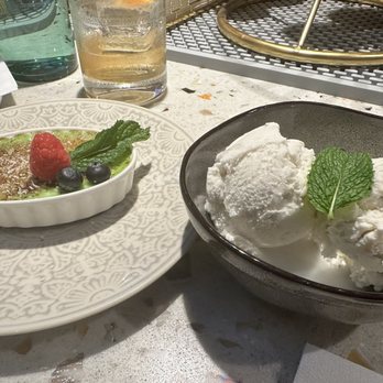 Southeast Impression - Pandan Crème Brûlée, Coconut & jackfruit ice cream - Thai Near Me - Fairfax, Virginia Southeast Impression - Pandan Crème Brûlée, Coconut & jackfruit ice cream - Thai Near Me - Fairfax, Virginia
