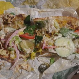 There was half the amount of meat for a 6 inch. This was a foot long sandwich. There was half the amount of meat for a 6 inch. This was a foot long sandwich.