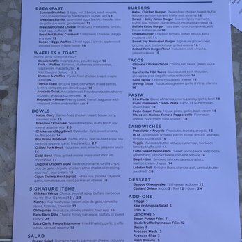 Interstellar - Food menu. IG: @deeelizious - Coffee & Tea Near Me - Santa Monica, California