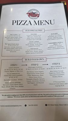 Menu photo 1 Tony's Mountain Pizza Silver Cliff, CO Menu photo 1 Tony's Mountain Pizza Silver Cliff, CO