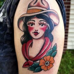 O'mara Tattoo - Traditional Girl by Travis