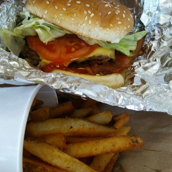 Five Guys - Little Bacon Cheeseburger little fries - Burgers Near Me - Rochester, Michigan